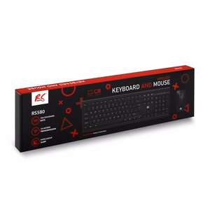 NanoRS belaidė klaviatūra ir pelė su ergonomišku dizainu RS580