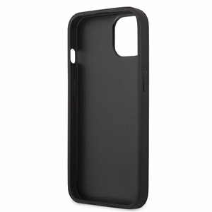 Karl Lagerfeld Ikonik Karl&Choupette dėklas iPhone 13 mini - fuksijos spalvos