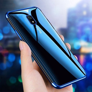 Xiaomi Redmi 8A - juodas Gel TPU dėklas su elektroplatingo rėmu
