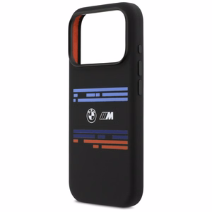 BMW M Silicon Horizontal Line MagSafe deklas iPhone 17 Pro - juodas