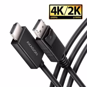 Axagon DP į HDMI laidas 1.8m RVD-HI20C2