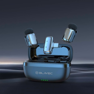 Blavec Lavalier Microphones x 2 MK-03 ClipGo Type C (LMMK03-S) silver