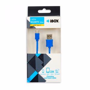 iBox IKUMTCB USB laidas 1 m USB 2.0 USB A USB C mėlynas