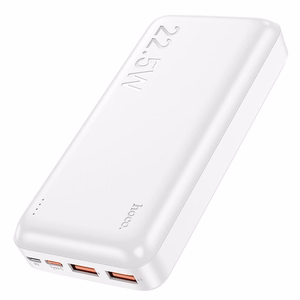 Išorinė baterija Hoco J101A PD 20W+Quick Charge 3.0 22.5W 20000mAh, balta