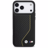 BMW M Carbon Line & Logo Magnetinis dėklas telefonui iPhone 17 Pro Max - geltonas