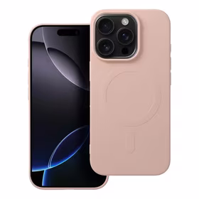 Dėklas Silicone Mag Cover (big hole) (MagSafe) skirtas iPhone 16 Pro rožinis