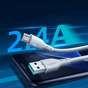 "Joyroom Premium Series A13 USB-A / micro USB 2.4A 2 m ilgio kabelis - baltas