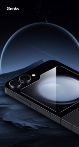 "Benks" grūdintas stiklas "Warrior HD", skirtas "Samsung Galaxy Z Flip 6", juodos spalvos