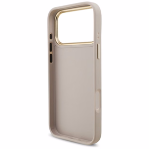 Guess 4G Big 4G Classic Logo Big Strap Metal Buttons dėklas iPhone 17 Pro Max - rožinis