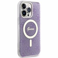 Guess GUHMP14XH4STU iPhone 14 Pro Max 6.7" violetinis kietas dėklas 4G Magnetinis