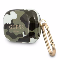 Guess GUAPUCAMA AirPods Pro dėklas žalias/chaki Camo kolekcija