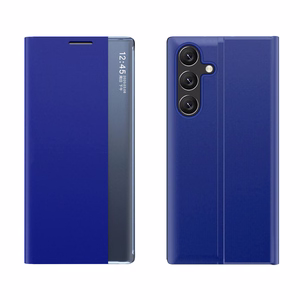New Sleep View Case with flap and stand for Samsung Galaxy A35 - blue