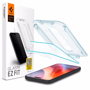 Spigen Glas.tR EZ Fit grūdintas apsauginis stiklas iPhone 15 / 16 – 2 vnt.
