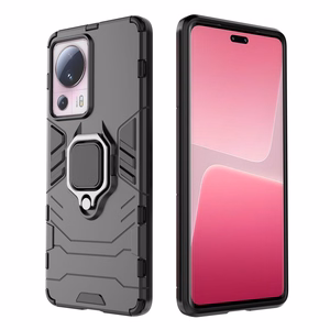 Dėklas telefonui Ring Armor Xiaomi 13 Lite su magnetiniu laikikliu ir žiedu - juodas