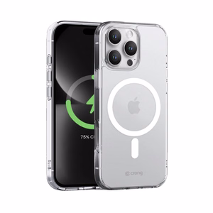 Crong Clear MAG Cover MagSafe dėklas, skirtas iPhone 16 Pro Max, skaidrus