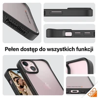 Karinio Lygio Sertifikuotas PanzerGlass ClearCase dėklas telefonui iPhone 15 - Skaidrus & Juodas