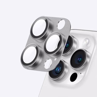 AmazingThing aviacijos klasės lydinio grūdintas stiklas objektyvui iPhone 16 Pro / 16 Pro Max - pilkas