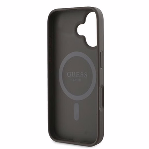 Dėklas telefonui Guess 4G Spausdintos juostelės MagSafe iPhone 16 Plus - rudas