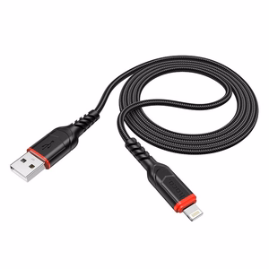 Кабель USB A to Lightning Hoco 2,4A 1 m X59 черный