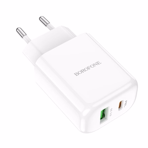 Įkroviklis Borofone BN4 20W USB-C/USB-A baltas