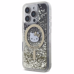 Hello Kitty Skystas Blizgesys Fever Magnetinis iPhone 16 Pro Dėklas - Auksinis