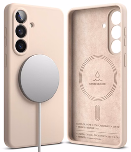 Ringke Silikoninis MagSafe Dėklas for Samsung Galaxy S26+ - rožinis