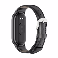 TECH-PROTECT LEATHERFIT XIAOMI SMART BAND 8 / 9 / NFC JUODAS