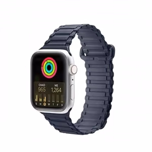 Dux Ducis Strap (Armor Version) Apple Watch Ultra, SE, 9, 8, 7, 6, 5, 4, 3, 2, 1 (49, 45, 44, 42 mm) силиконовый магнитный ремешок-браслет синий