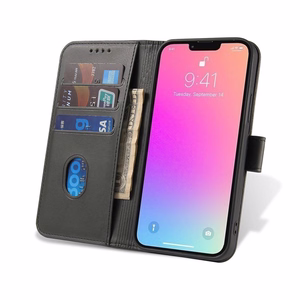 Magnetinis dėklas su atverčiamu dangteliu Samsung Galaxy S24 FE - juodas