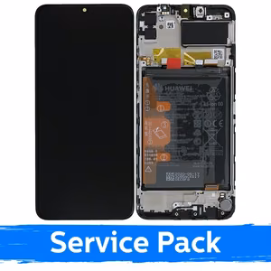 LCD Display Compatible With Huawei Y6P 2020 Black With Frame (Service Pack)