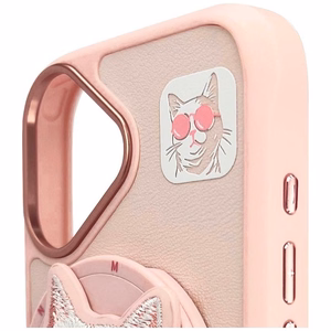 Nimmy Glasses Cool Cat MagSafe dėklas iPhone 16 - rožinis