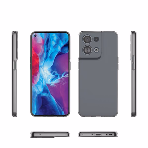 Itin plonas 0.5mm dėklas telefonui Oppo Reno 8 skaidrus