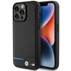 BMW Odinis Carbon dėklas telefonui iPhone 15 Pro Max - juodas
