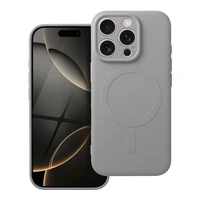 Silikoninis magnetinis dėklas telefonui, suderinamas su MagSafe, skirtas iPhone 16 Pro, titano spalvos