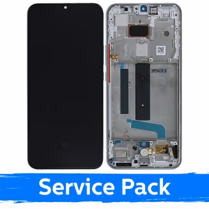 Ekranas skirtas Xiaomi Mi 10 Lite 5G su rėmeliu / Dream White / (Service Pack)