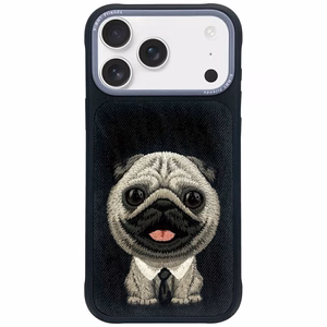 NIMMY dėklas BIG EYED PET 2.0 Šuo IPHONE 17 Pro Max juodas