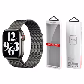 YESIDO WB22 APPLE WATCH MAGNETIC STAINLESS STEEL DIRŽELIS (42/44/45/49) juodas