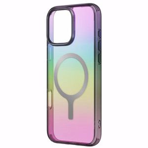 Uniq Iridescia Magclick įkrovimo dėklas iPhone 16 Pro – juodas