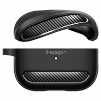 Spigen Rugged Armor dėklas Apple AirPods Pro 1 / 2 - matinė juoda