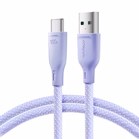 Joyroom Multi-Color Series S-A34 USB-A / USB-C 100W kabelis 1m - violetinis