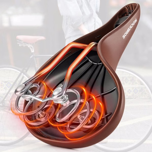 Rockbros 6800S patogus retro stiliaus dviračio balnelis – rudas