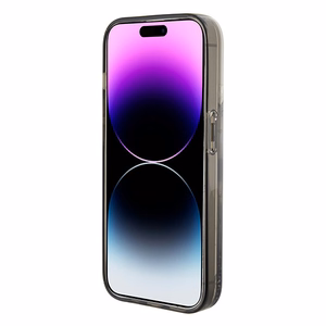 Karl Lagerfeld Liquid Glitter Choupette dėklas telefonui iPhone 15 Pro Max - skaidrus