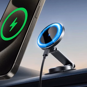 Automobilinis laikiklis Joyroom JR-ZS408 juodas (belaidis įkrovimas 15W) (magnetinis / lipnus kilimėlis)