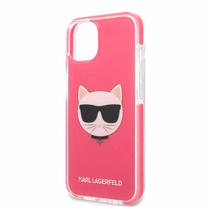KARL LAGERFELD KLHCP13STPECPI IPHONE 13 MINI 5.4 "DĖKLAS FUCHSIA/FUSCHIA CHOUPETTE HEAD