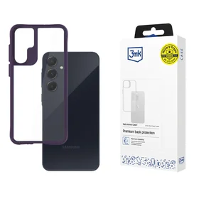 3mk Satin Armor dėklas telefonui violetinis Samsung Galaxy A55 5G - permatomas