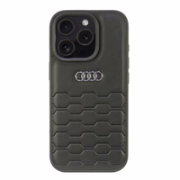 Audi Sintetinės odos iPhone 16 Pro 6.3" juodas/juodas kietas dėklas AU-TPUPCIP16P-GT/D2-BK