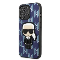 Karl Lagerfeld KLHCP13LPMNIKBL iPhone 13 Pro / 13 6.1" kietas dėklas mėlynas/mėlynas Monograma Ikonik pleistras