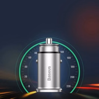 Automobilinis įkroviklis Baseus "Square" juodas 30W (2xQC3.0)
