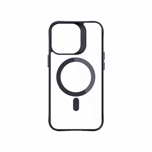 3mk Satin Armor MagCase с MagSafe для iPhone 15 Pro Max - прозрачный с чёрной рамкой