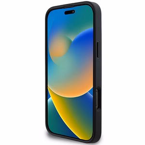 DKNY putuotas Stack logotipas iPhone 16 Pro dėklas telefonui - juodas